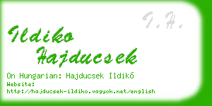 ildiko hajducsek business card